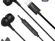 Deep Bass USB-C Earbuds, Ergonomic Hi-Fi Type C Headphones, Low Profile Soft Touch, Noise Isolating USB C Earphones, Microphone/Inline Ctrl - for Pixel 2/3/4/XL, iPad Pro 2018, Note 10/+/5G and More