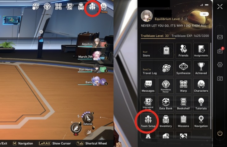 Honkai Star Rail team setup icon