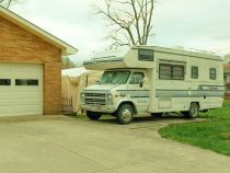 white and black mobile home