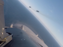 Two Russian Air Force Fighters Spotted Flying Over a US Destroyer were Intercepted by a Belgian F-16 Fighter Jet